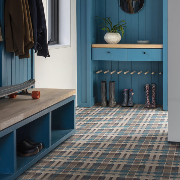 Alternative Flooring, Inspiration, Spring Trends 2024, Quirky Tartan Mountain Daisy Patterned Carpet